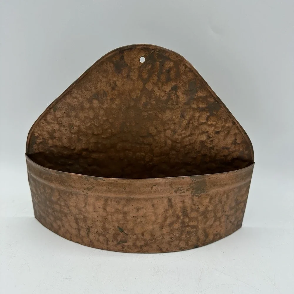 Vintage Hammered Copper Mail/Letter Holder 10